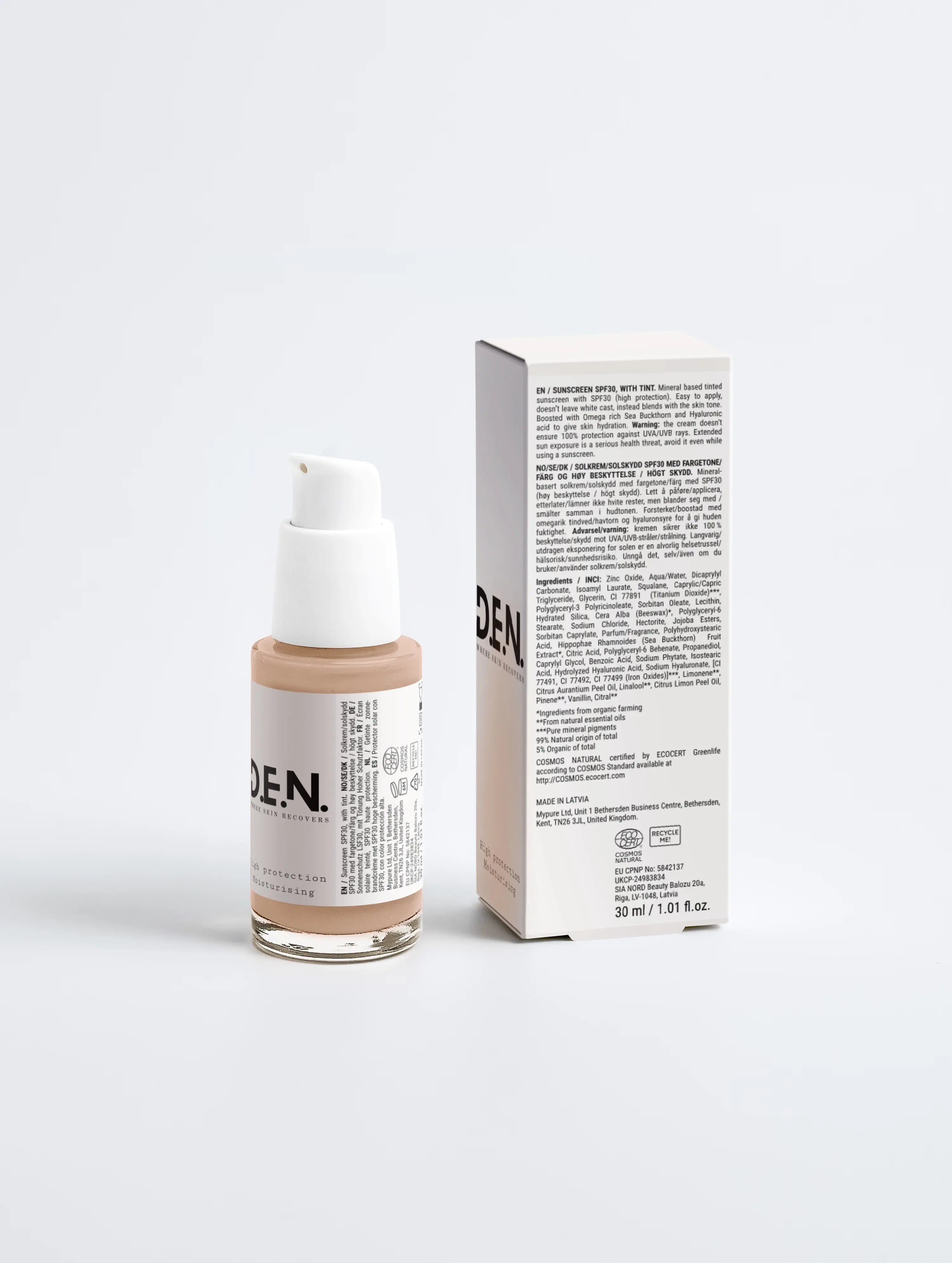Sunscreen SPF30, with tint