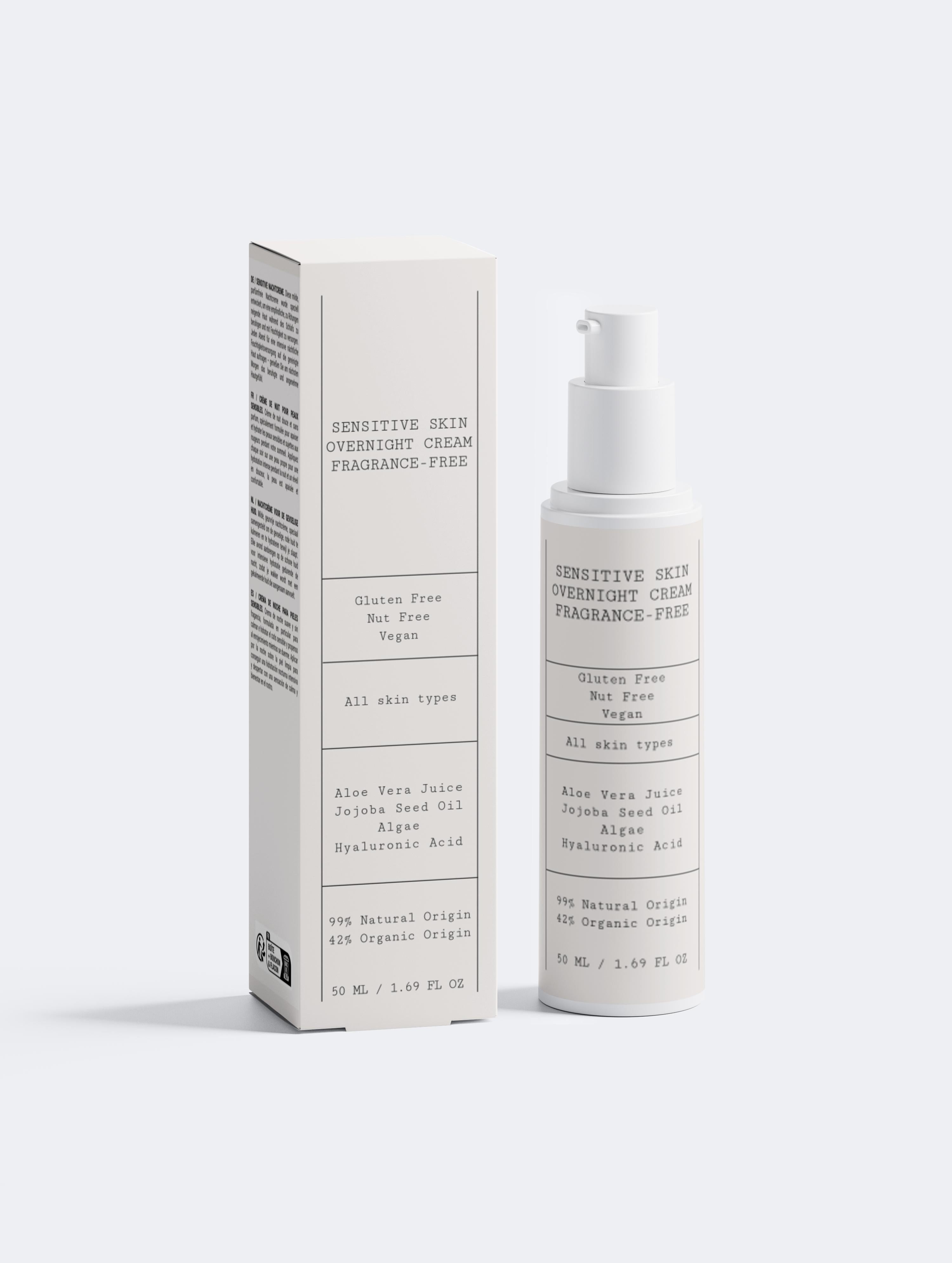 Sensitive Skin Overnight Cream, Fragrance-Free